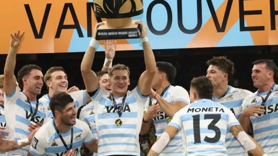 HISTÓRICO. Los Pumas vencieron a Sudáfrica y se quedaron con el Seven deVancouver, dentro del Circuito Mundial.