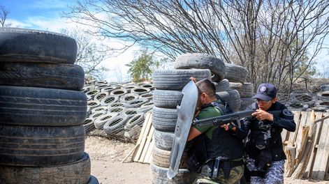 Los grupos especiales del Servicio Penitenciario participaron de una capacitación intensiva.
