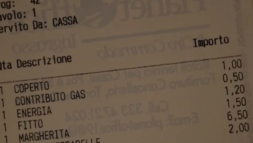 Pizza, gaseosa, luz y gas: el inesperado ticket en una pizzería