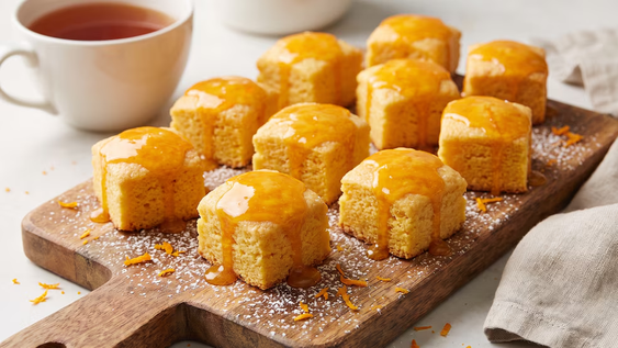 receta de cuadraditos de naranja con glase, rapida y facil