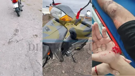 Una camioneta con casa rodante embistió a un motociclista y se dio a la fuga en Albardón