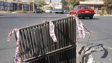 Peligro en el medio de la calle