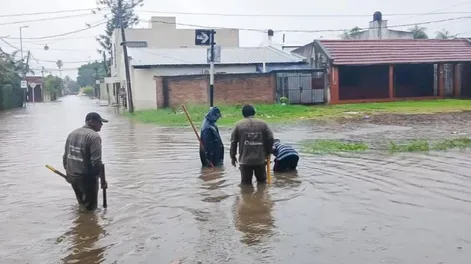 Inundación en Corrientes. Foto: @CorrientesGob.-
