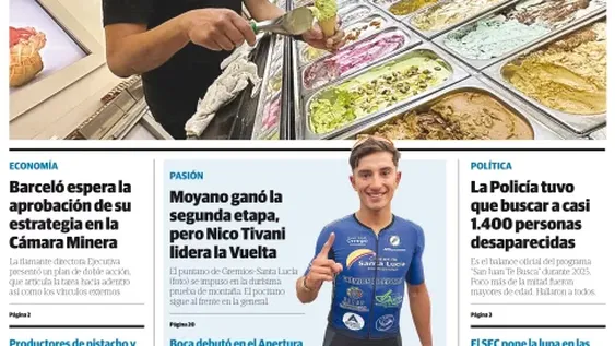 Tapa Edicion Diario de Cuyo 26 de Enero 2026