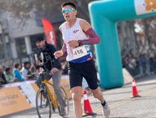 Primero. Martín León, de Esquel, se quedó con la 10ma. edición de la Maratón de San Juan.