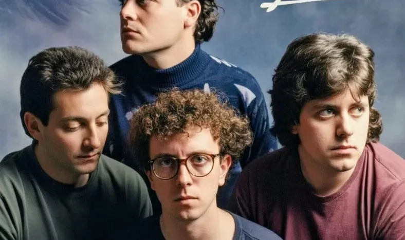 La foto oficial de La Gente que difundió Polygram. En la misma está Arnoldo Fernández, que era miembro de la banda pero que finalmente no estuvo en la grabación, como sí Rulo Tejada, que no está en la foto.