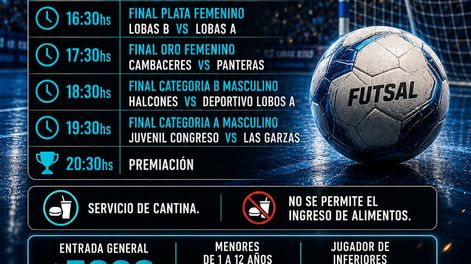 El futsal de Rawson define a todos sus campeones este sábado en el Cantoni