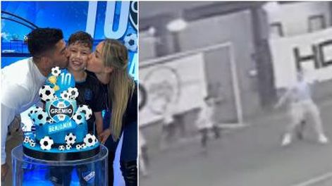 El golazo de chilena de Luis Suárez en el cumpleaños de su hijo que es furor en las redes