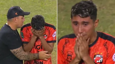 La imagen que recorrió el mundo: se enteró que murió su padre antes de un partido y quiso jugar igual