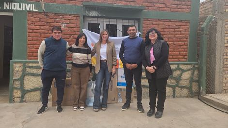 La Unión Vecinal de Niquivil, en Jáchal, recibió un kit de baño adaptado.