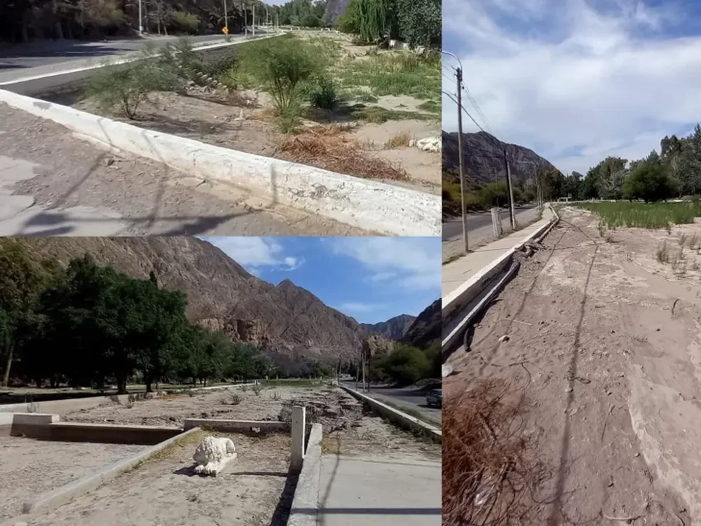 Pileta inutilizada por las crecidas