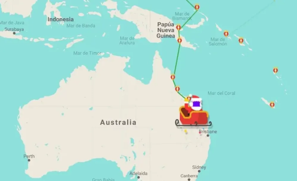 Seguí el recorrido de Papá Noel desde Google Maps