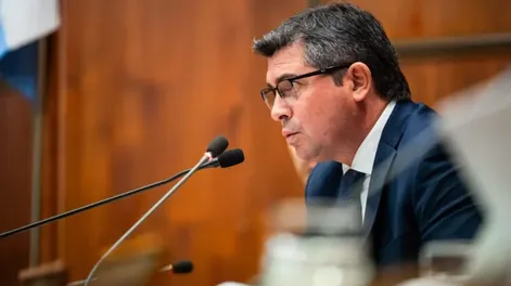 El gobernador Marcelo Orrego.-