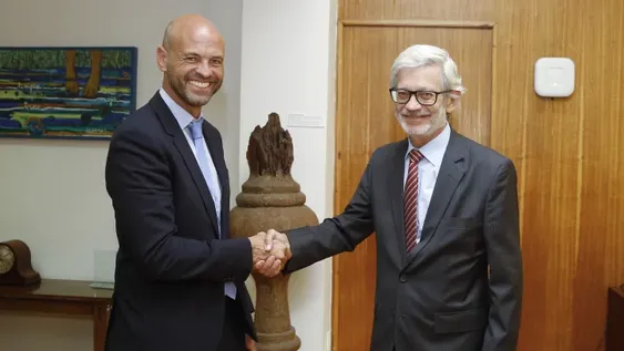 Dietrich analizó con su par chileno los avances del túnel de Agua Negra