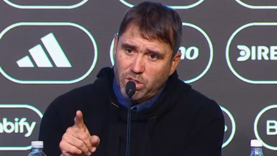 eduardo coudet se enojo con un periodista tras la victoria de river: no te lo voy a permitir