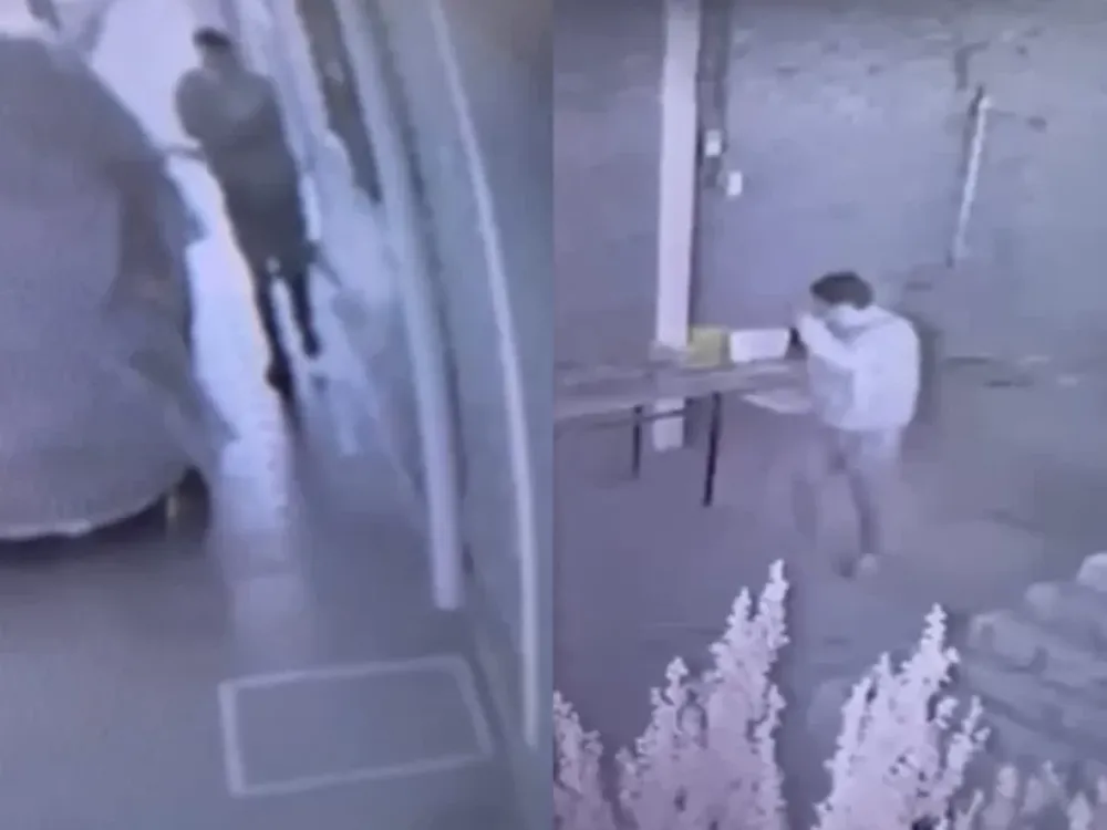 Intentó robar en una vivienda pero no pudo porque había gente en su interior: quedó grabado en las cámaras