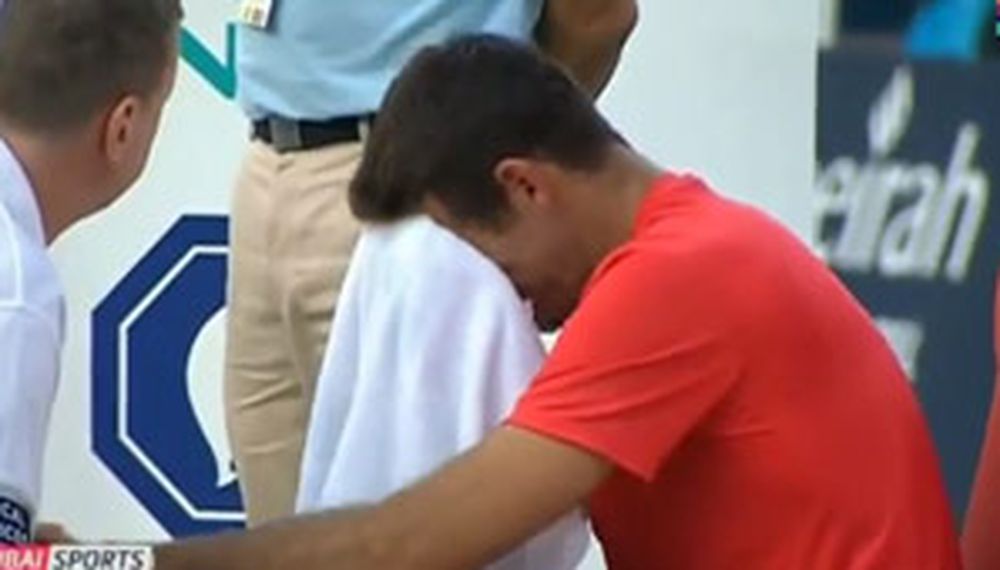 Llanto desconsolado de Del Potro luego de abandonar por lesión