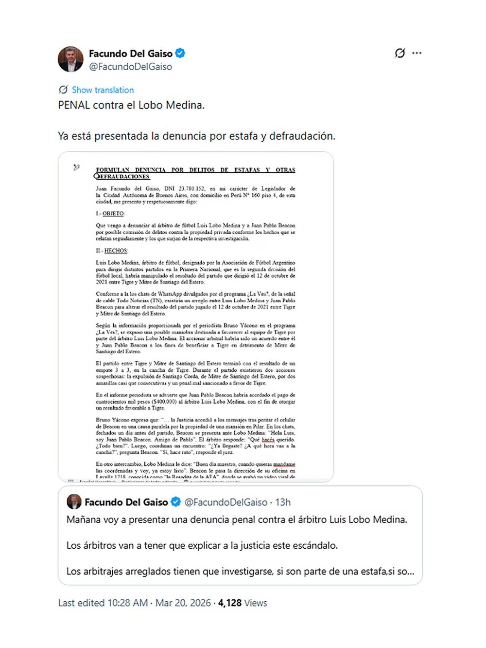 Juan Facundo del Gaiso.