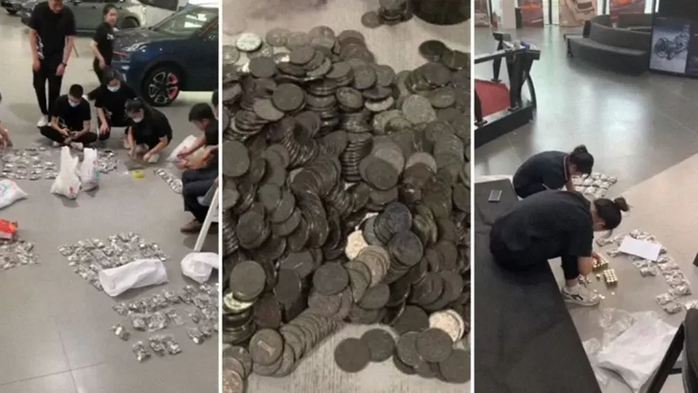 Compró un auto de más de 7.800 dólares y lo pagó con monedas