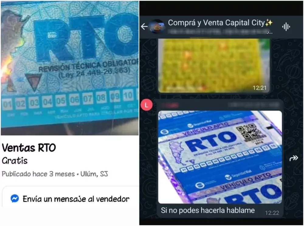 Detectan en taxis obleas de RTO truchas, ¿hay una red detrás?