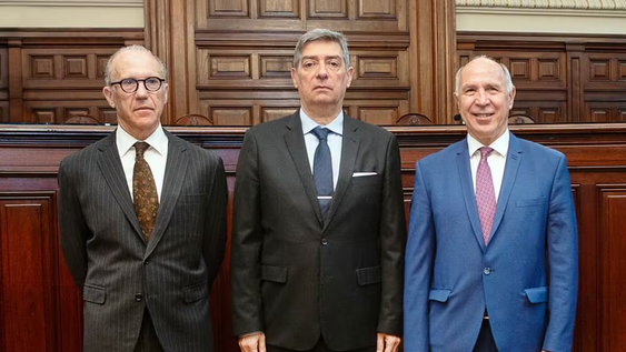 Los jueces de la Corte Suprema de Justicia de la Nación: Carlos Rosenkrantz, Horacio Rosatti y Ricardo Lorenzetti