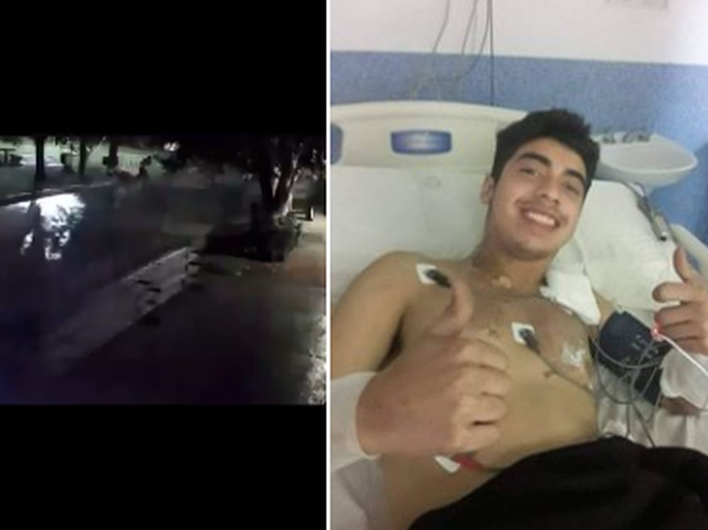 El momento exacto en el que un rayo alcanza a un joven en San Luis