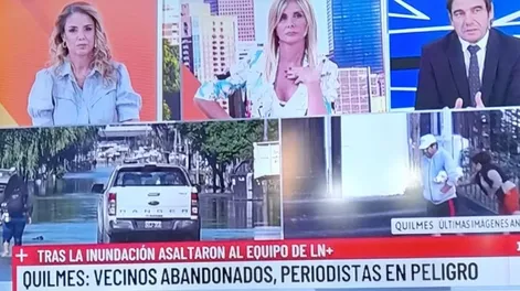 Asaltaron en vivo a un equipo de periodistas que cubrían las inundaciones en Quilmes