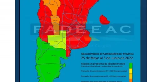 19 provincias sin gasoil