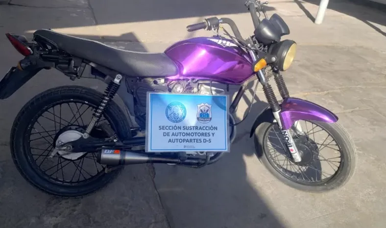 Recuperan una moto que había sido robada hace más de 10 días en Pocito