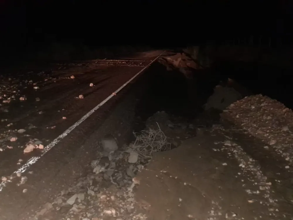 La creciente cortó la ruta 149 este jueves en la madrugada.