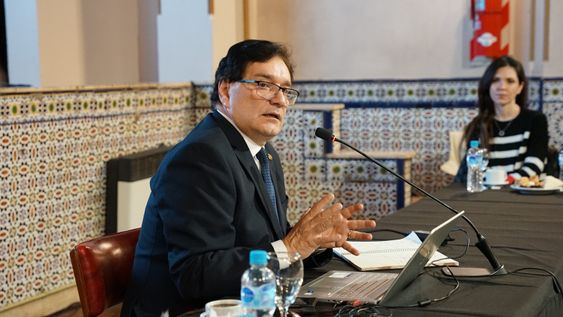 El presidente de la Corte de Justicia de San Juan, Daniel Olivares Yapur.