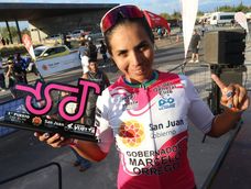Maribel Aguirre se quedó con la contrarreloj de la Vuelta a San Juan Damas 2026 y continúa como líder de la general. Maribel Aguirre se quedó con la contrarreloj de la Vuelta a San Juan Damas 2026 y continúa como líder de la general.