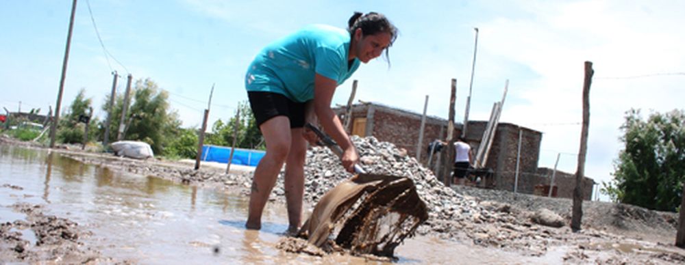 La lluvia dejó 60 viviendas destruidas en 9 de Julio
