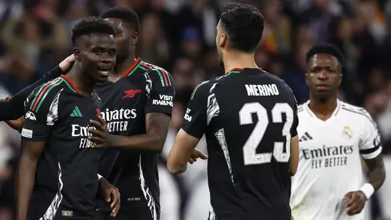 PRIMERO. Saka empezó a despedir al Madrid de la Champions. Arsenal concretaba su golpe en Cuartos de Final.