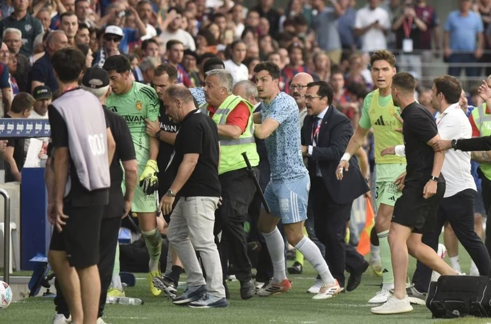 Esteban Andrada tras la agresión.