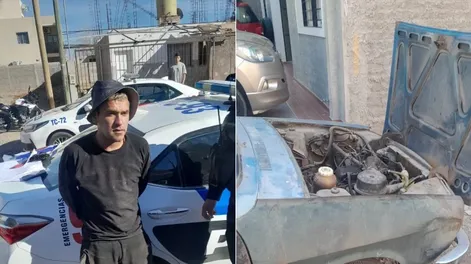Intentó robar un radiador de auto y fue detenido por el hermano del dueño