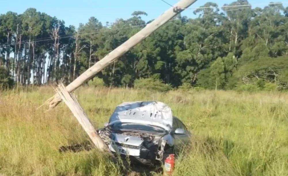 Una familia sanjuanina se accidentó en la Ruta Nacional N°12  y salieron ilesos