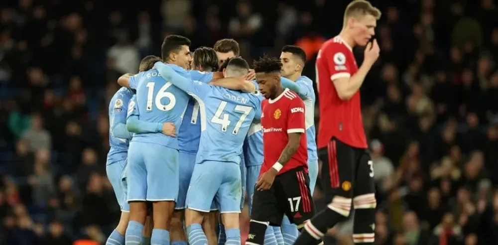 El City goleó 4-1 al United sin Cristiano