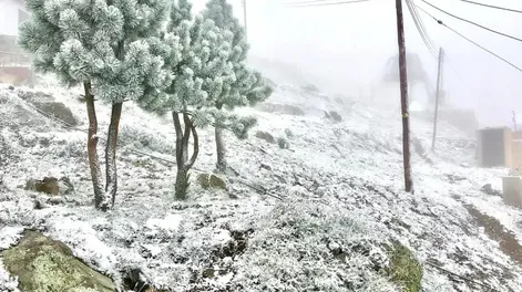 Un sorpresivo frente de aire frío con nevadas en el país