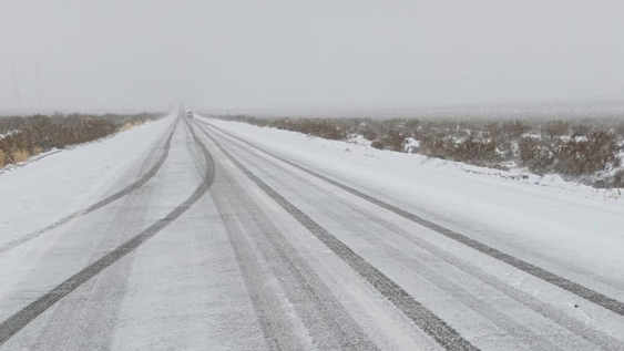 alerta por nieve y hielo en san juan: una ruta quedo intransitable y piden extrema precaucion
