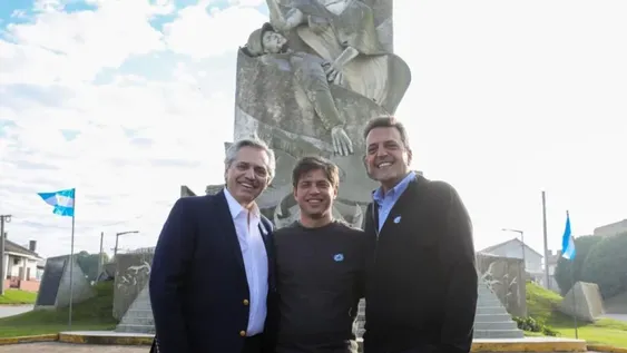 Fernández, Massa y Kicillof, juntos en Necochea