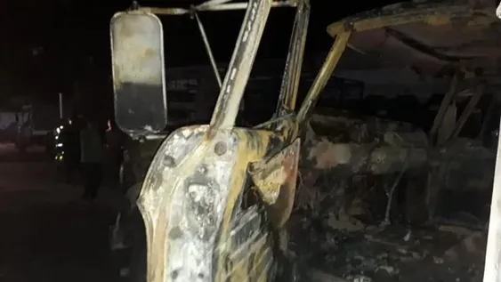 [VIDEO] Susto en Caucete por el incendio en un depósito