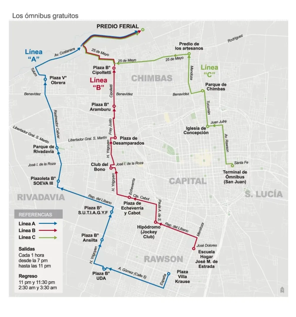 Transporte y sorteo de 5 viviendas