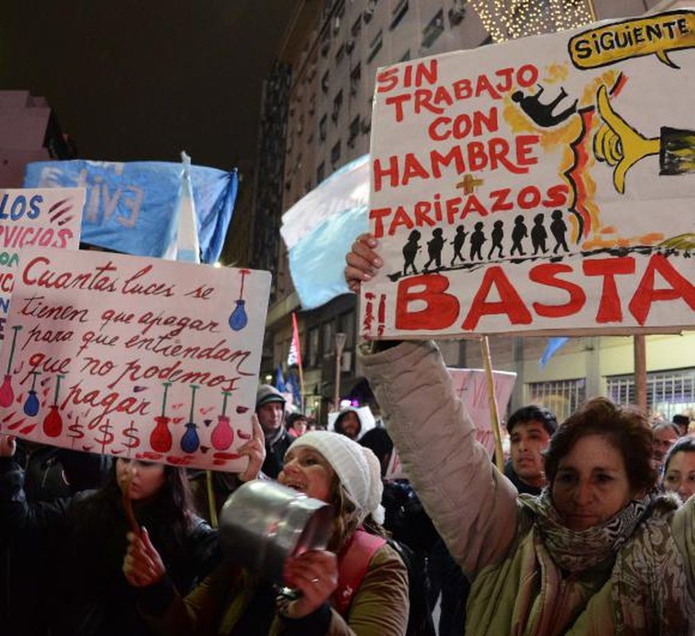 Fuerte protesta contra el tarifazo
