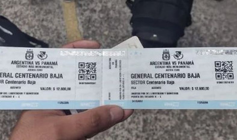 Incautaron entradas para Argentina-Panamá destinadas a la reventa