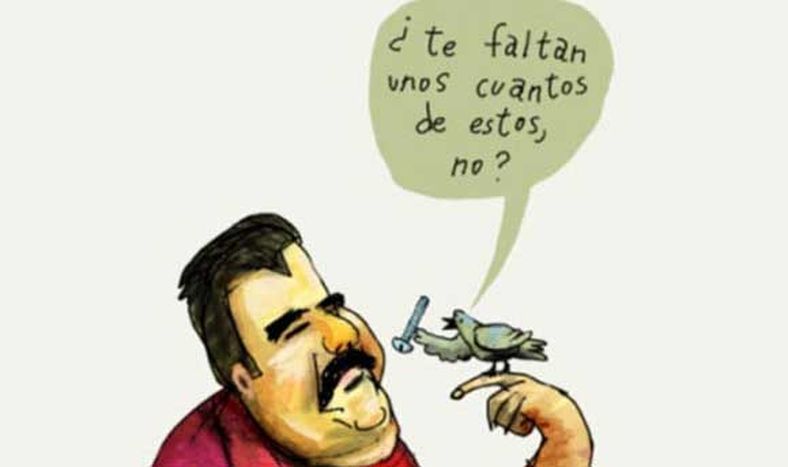 Salieron afiches del encuentro entre Maduro y un pajarito