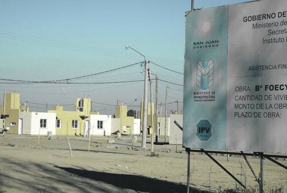 Casas demoradas  por el déficit de   gas de San Juan