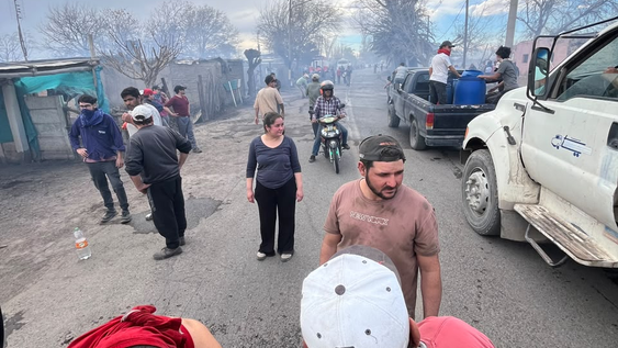 Incendio en Pocito. Foto: gentileza.