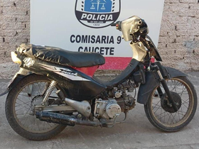 La moto robada y recuperada por la Policía.&nbsp;