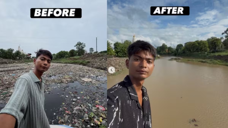 se burlaban de el por limpiar un rio lleno de basura en india, pero se hizo viral y lo convoco una ong europea